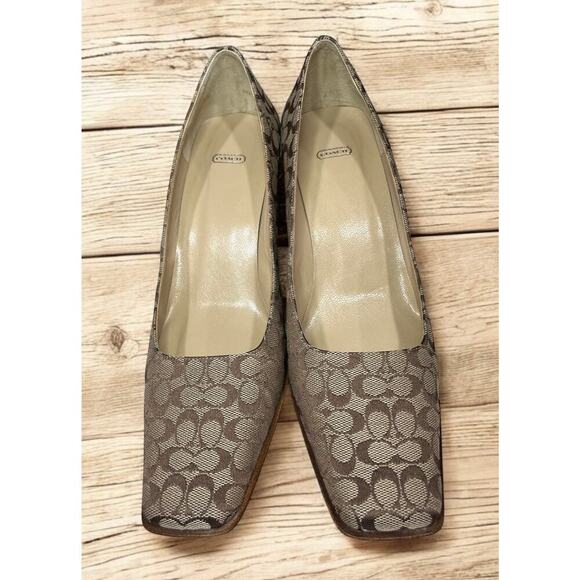 Y2K Coach J056 Malorie Signature Jacquard Pump – Size 8B - Picture 9 of 9